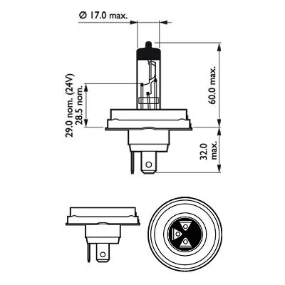 Bec, far faza lunga PHILIPS 12475C1