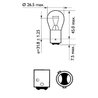 Bec, lampa frana / lampa spate PHILIPS 12495CP