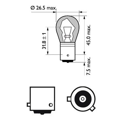Bec, semnalizator PHILIPS 12496NACP