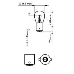 Bec, semnalizator PHILIPS 12498LLECOB2