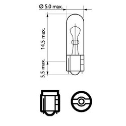 Bec, lumini interioare PHILIPS 12521CP