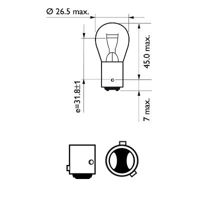 Bec, lampa frana / lampa spate PHILIPS 12594B2