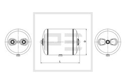 Rezervor aer sistem compresor PE Automotive 126.246-80A