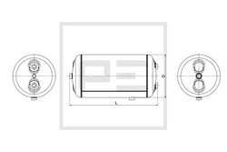 REZERVOR AER SISTEM COMPRESOR PE AUTOMOTIVE 126.247-80A - Compatibil cu SCANIA