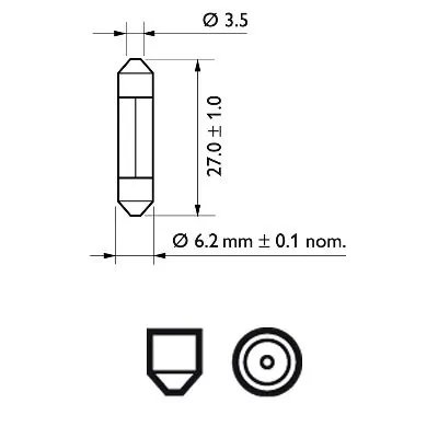 BEC INCANDESCENT PHILIPS 12818CP - Piesa auto compatibila cu mai multe marci