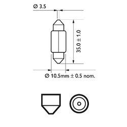 BEC, ILUMINARE NUMAR CIRCULATIE PHILIPS 12844B2 - Compatibil cu ABARTH, ALFA ROMEO, ALPINA, AUDI, AUSTIN, AUTOBIANCHI, BMW, CHEV