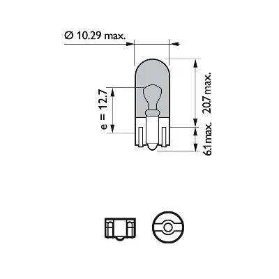 Bec, semnalizator PHILIPS 12961WVUB2