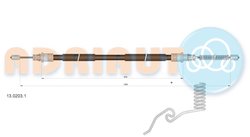 CABLU FRANA DE MANA ADRIAUTO 13.0203.1 - Compatibil cu FORD