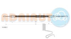 CABLU FRANA DE MANA ADRIAUTO 13.0208.1 - Compatibil cu FORD