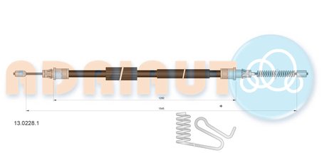 CABLU FRANA DE MANA ADRIAUTO 13.0228.1 - Compatibil cu FORD