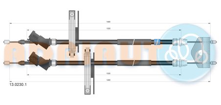 CABLU FRANA DE MANA ADRIAUTO 13.0230.1 - Compatibil cu FORD