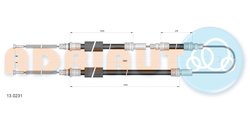 CABLU FRANA DE MANA ADRIAUTO 13.0231 - Compatibil cu FORD