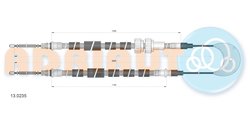 CABLU FRANA DE MANA ADRIAUTO 13.0235 - Compatibil cu FORD