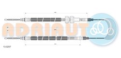 CABLU FRANA DE MANA ADRIAUTO 13.0257 - Compatibil cu FORD