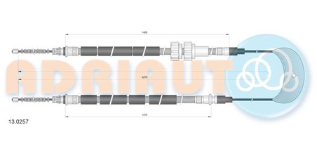 CABLU FRANA DE MANA ADRIAUTO 13.0257 - Compatibil cu FORD