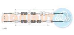 CABLU FRANA DE MANA ADRIAUTO 13.0260 - Compatibil cu FORD