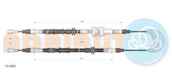 CABLU FRANA DE MANA ADRIAUTO 13.0263 - Compatibil cu FORD