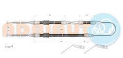 CABLU FRANA DE MANA ADRIAUTO 13.0277 - Compatibil cu FORD