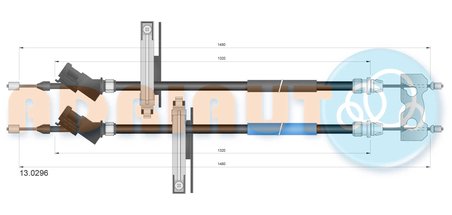 CABLU FRANA DE MANA ADRIAUTO 13.0296 - Compatibil cu FORD