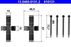 Set accesorii placute frana ATE 13.0460-0131.2