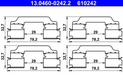 Set accesorii placute frana ATE 13.0460-0242.2