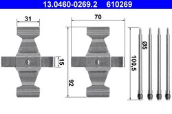 Set accesorii placute frana ATE 13.0460-0269.2