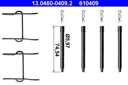 Set accesorii placute frana ATE 13.0460-0409.2