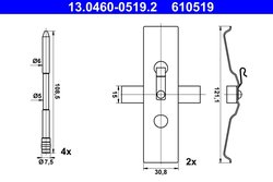 Set accesorii placute frana ATE 13.0460-0519.2