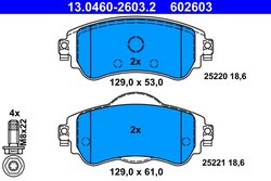 Set placute frana ATE 13.0460-2603.2