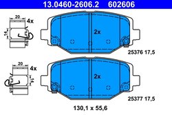 Set placute frana ATE 13.0460-2606.2