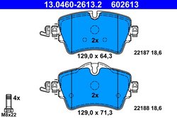 Set placute frana ATE 13.0460-2613.2