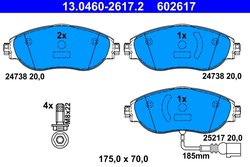 Set placute frana ATE 13.0460-2617.2