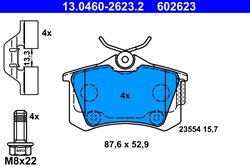 Set placute frana ATE 13.0460-2623.2