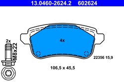 Set placute frana ATE 13.0460-2624.2