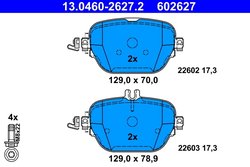 SET PLACUTE FRANA ATE 13.0460-2627.2 - Compatibil cu MERCEDES-BENZ