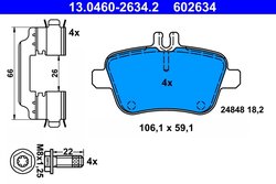 Set placute frana ATE 13.0460-2634.2