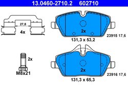 Set placute frana ATE 13.0460-2710.2