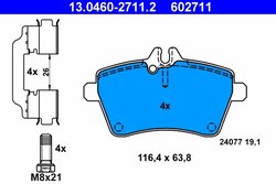 Set placute frana ATE 13.0460-2711.2
