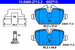 SET PLACUTE FRANA ATE 13.0460-2713.2 - Compatibil cu BMW, MINI