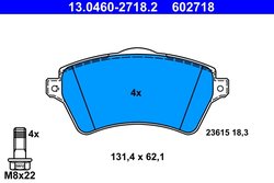 Set placute frana ATE 13.0460-2718.2