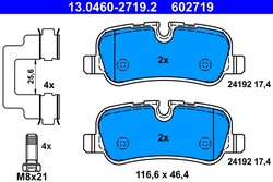 Set placute frana ATE 13.0460-2719.2