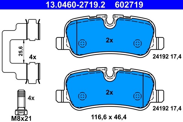 Set placute frana ATE 13.0460-2719.2