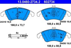 Set placute frana ATE 13.0460-2734.2