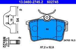 Set placute frana ATE 13.0460-2745.2