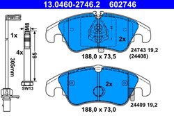 Set placute frana ATE 13.0460-2746.2