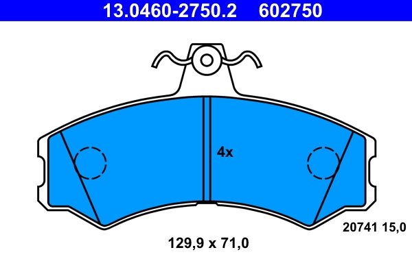 SET PLACUTE FRANA ATE 13.0460-2750.2 - Compatibil cu IVECO