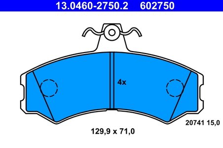 SET PLACUTE FRANA ATE 13.0460-2750.2 - Compatibil cu IVECO