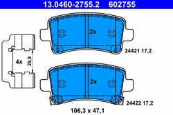 Set placute frana ATE 13.0460-2755.2