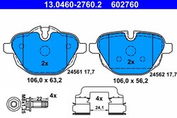 Set placute frana ATE 13.0460-2760.2