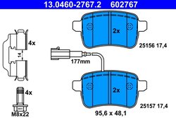 Set placute frana ATE 13.0460-2767.2